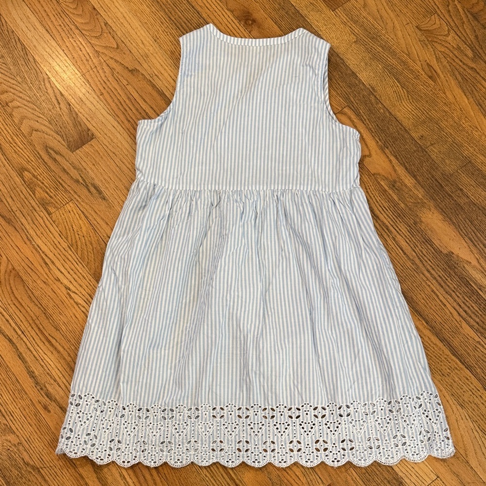 St. John's Bay Women’s Blue & White Striped Midi Cotton Spring Dress Size: Med - Picture 9 of 9